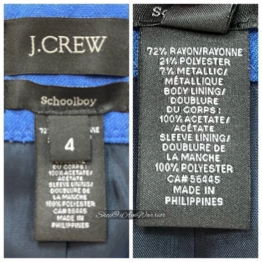 J.Crew sapphire blue rayon blend schoolboy blazer *shop@iamwarrior